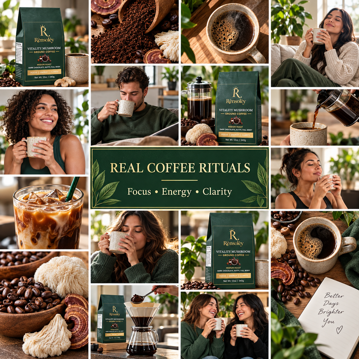 Vitality mushroom ground coffee